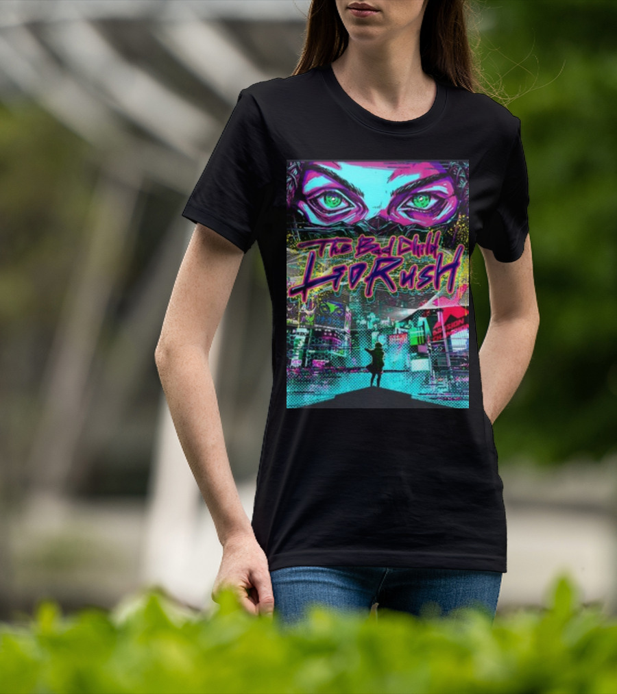 The Bad Child Lio Rush Cyber Punk Tokyo Neon Streetscape T-Shirt
