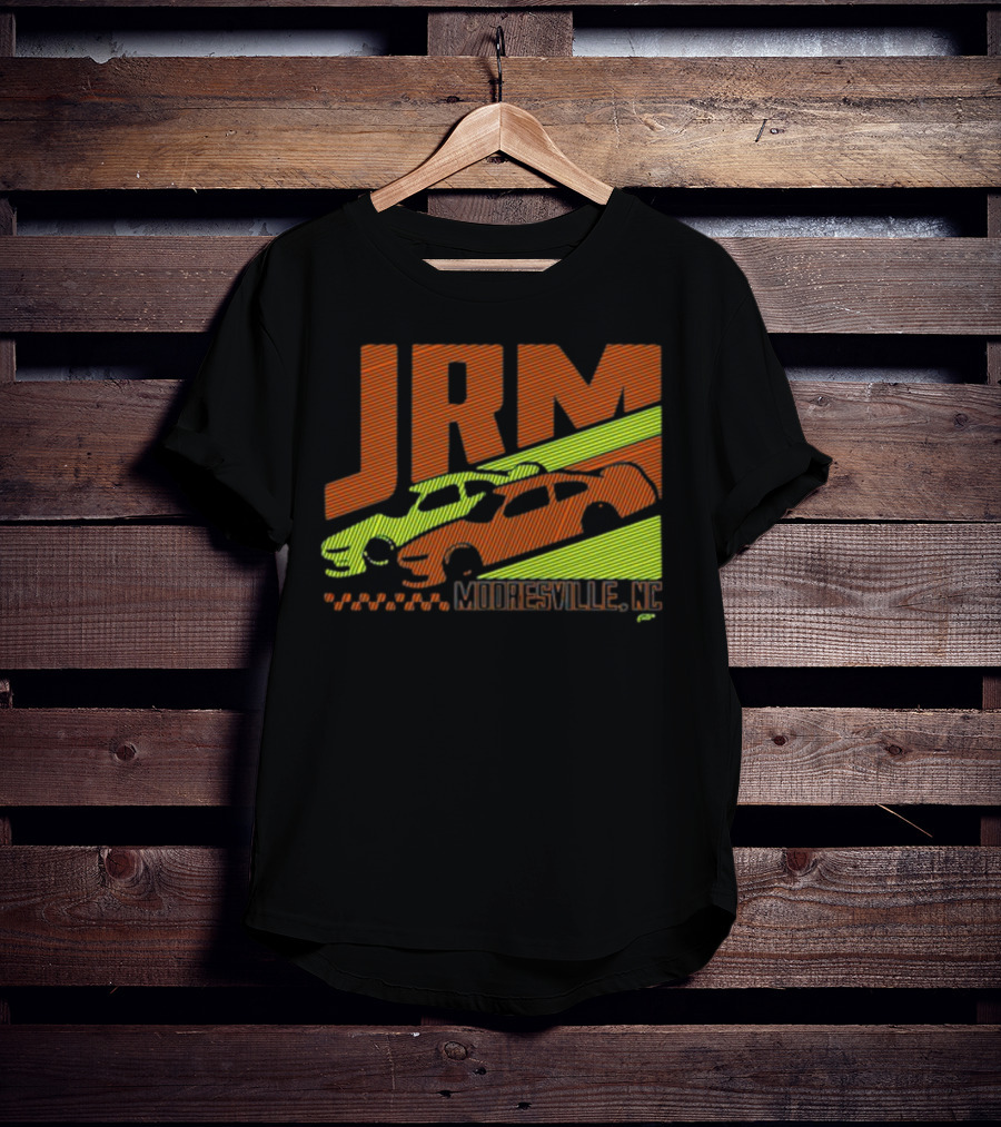 JRM Mooresville NC Neon Blue Racing Cars T-Shirt