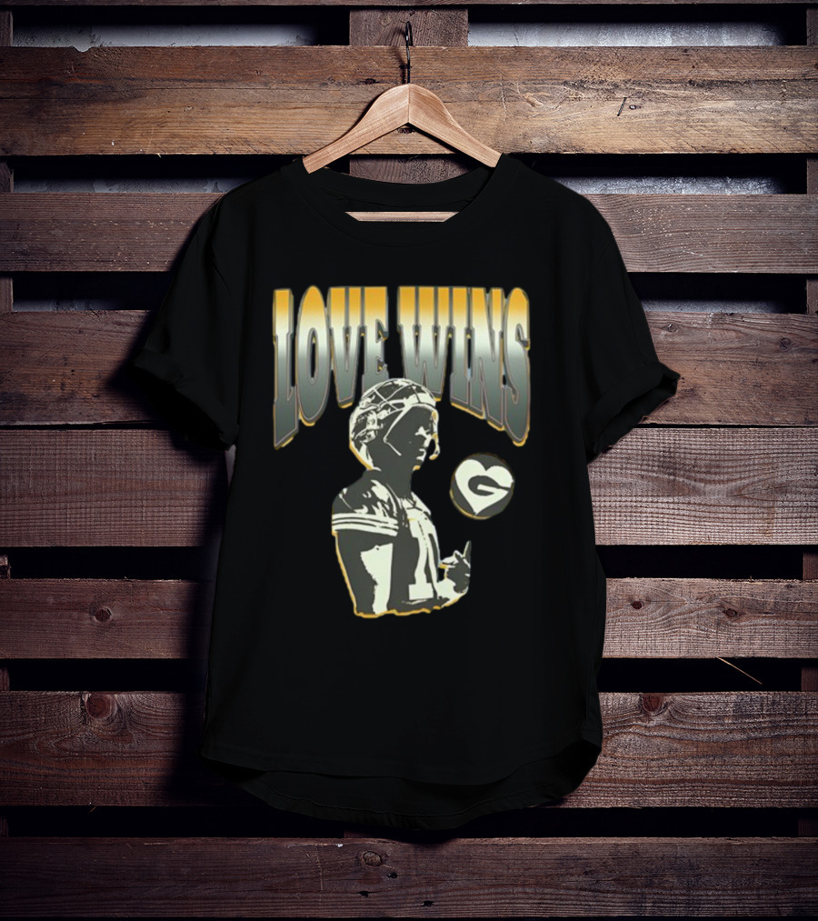 Love Wins Campeche Collective Football Heart Vintage T-Shirt