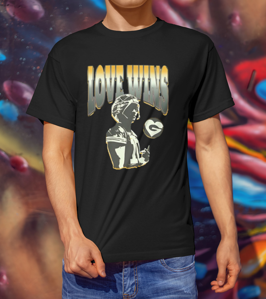 Love Wins Campeche Collective Football Heart Vintage T-Shirt