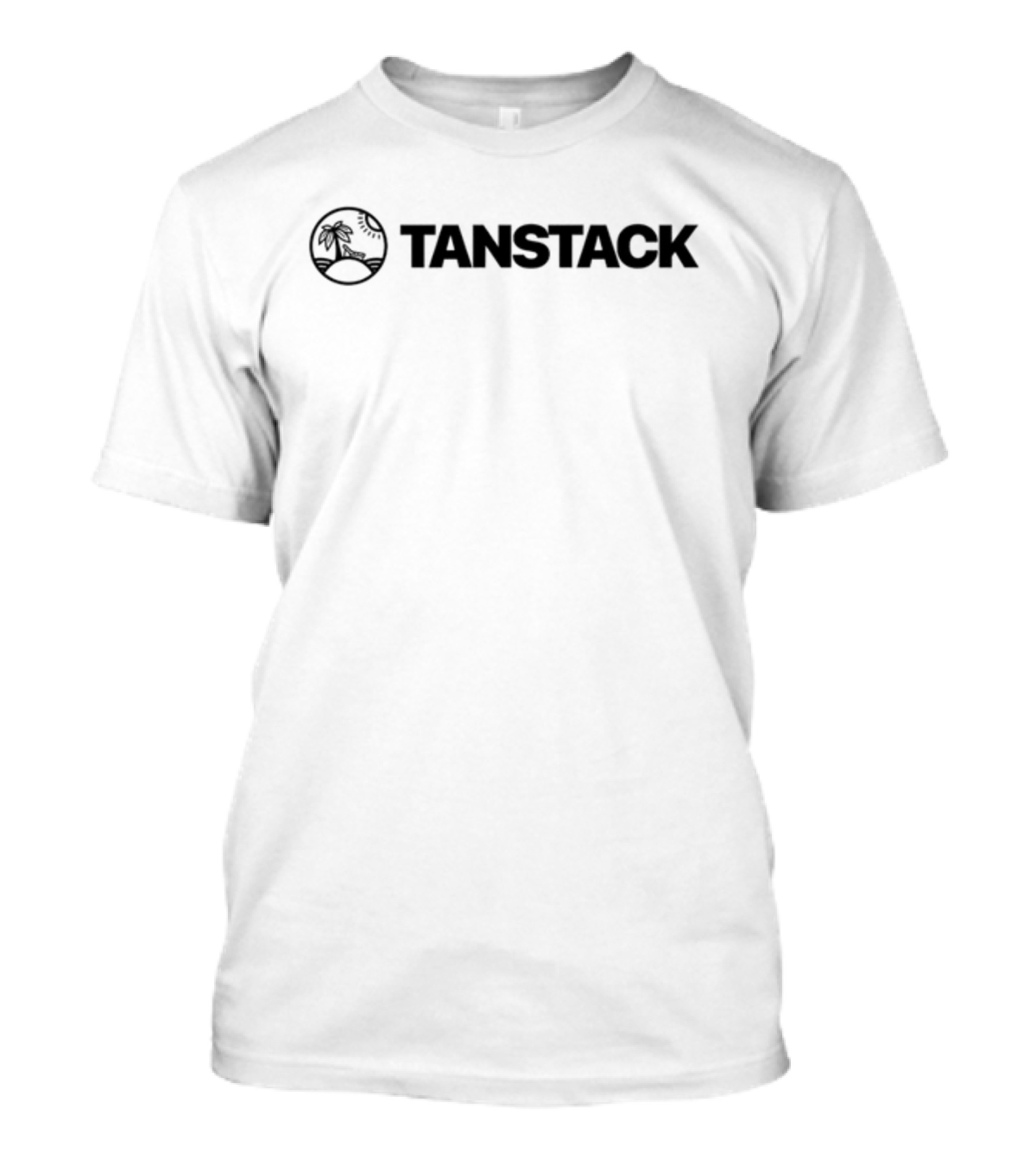 Tropical Palm Tree Sun Circle Emblem Tanstack T-Shirt