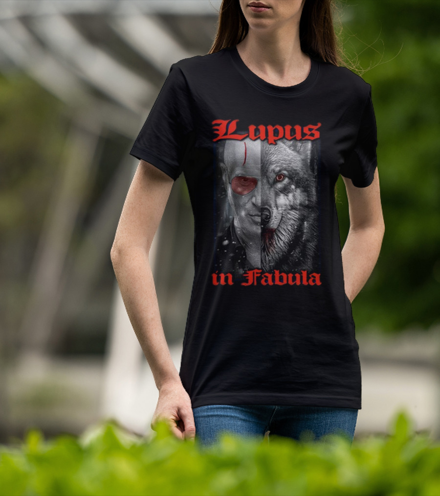 Lupus In Fabula Wolf Hybrid Half Face T-Shirt