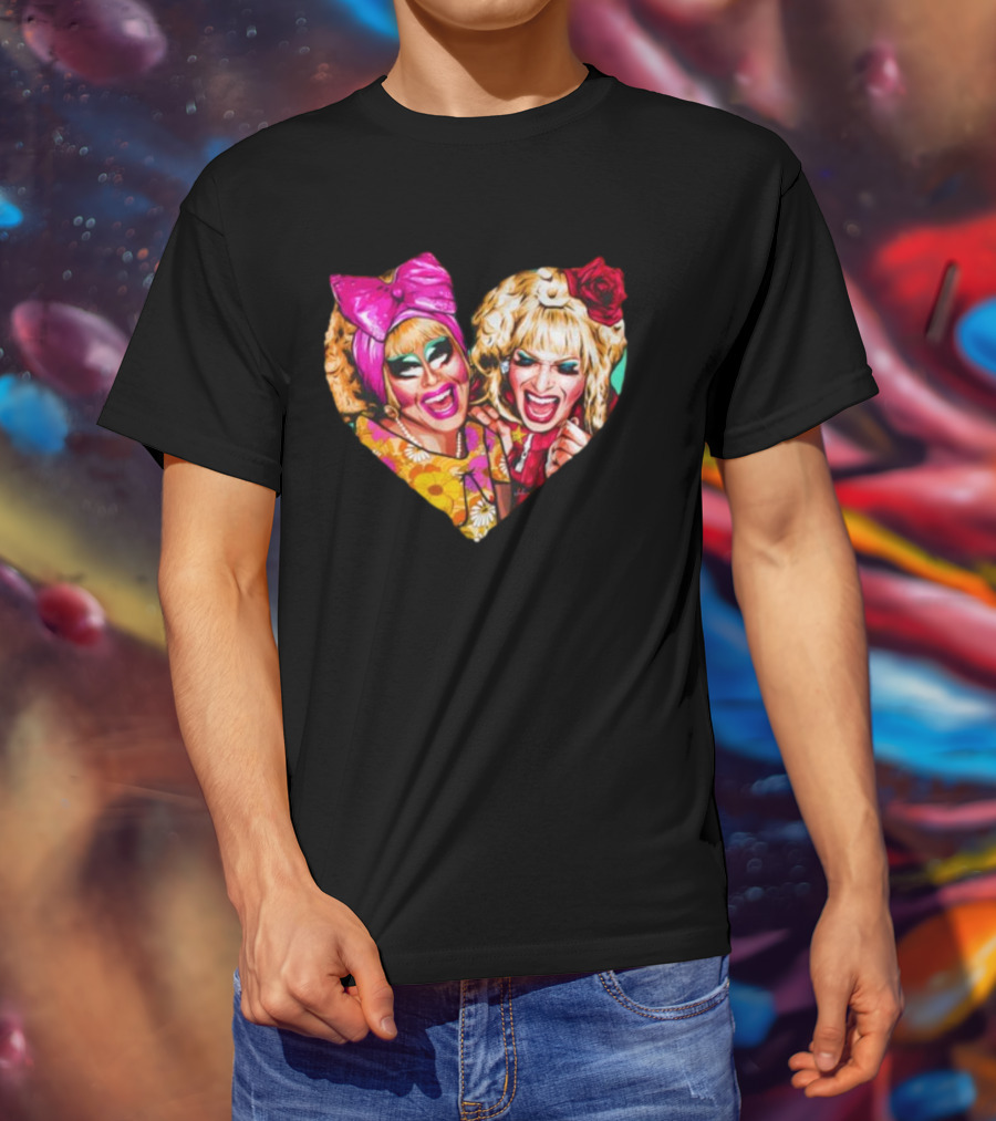 Funny Nordacious Trixie And Katya Heart Shape T-Shirt