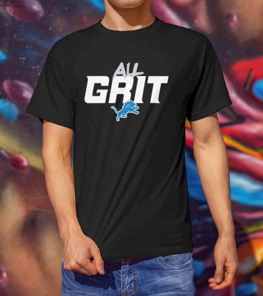 Detroit Lions All Grit Lions Logo T-Shirt