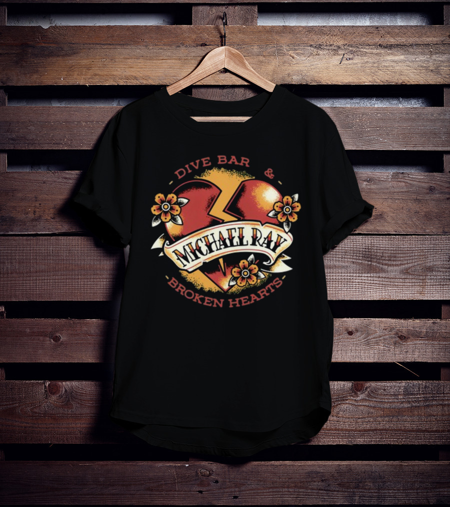 Michael Ray Dive Bar And Broken Hearts T-Shirt