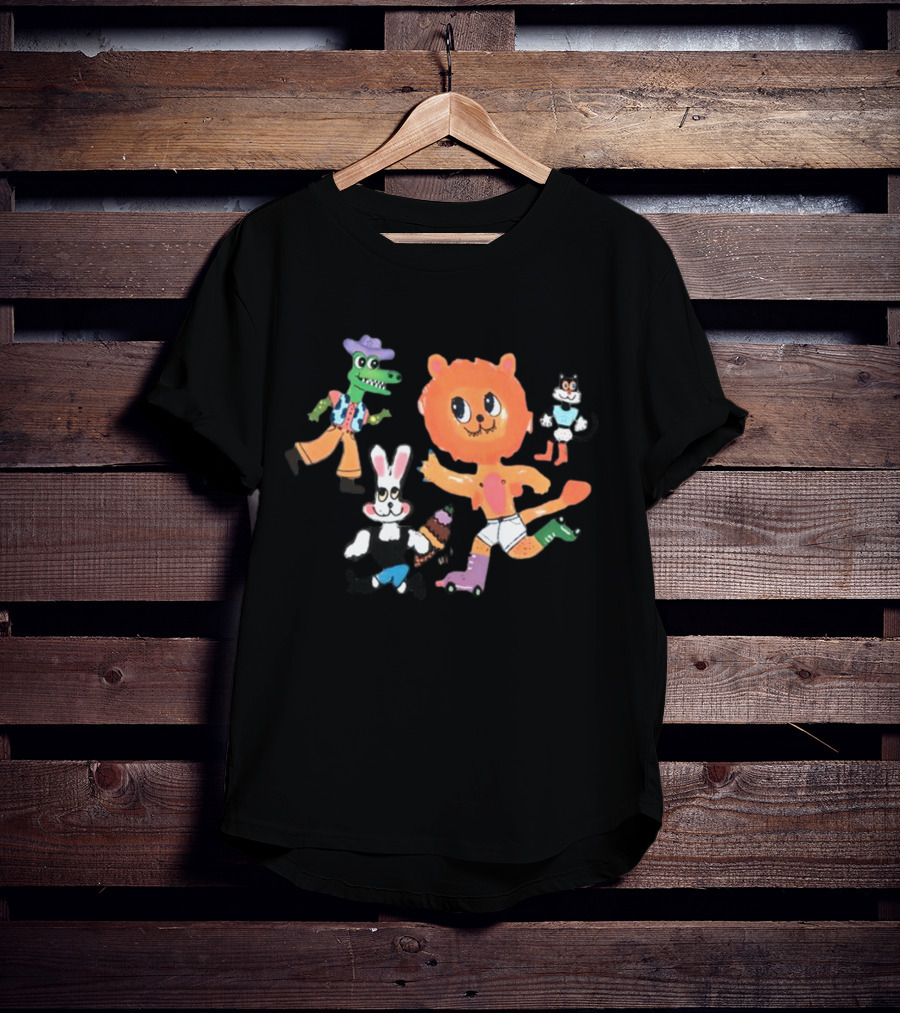 The Fancy Friends Pleasing Cartoon Animal Characters T-Shirt