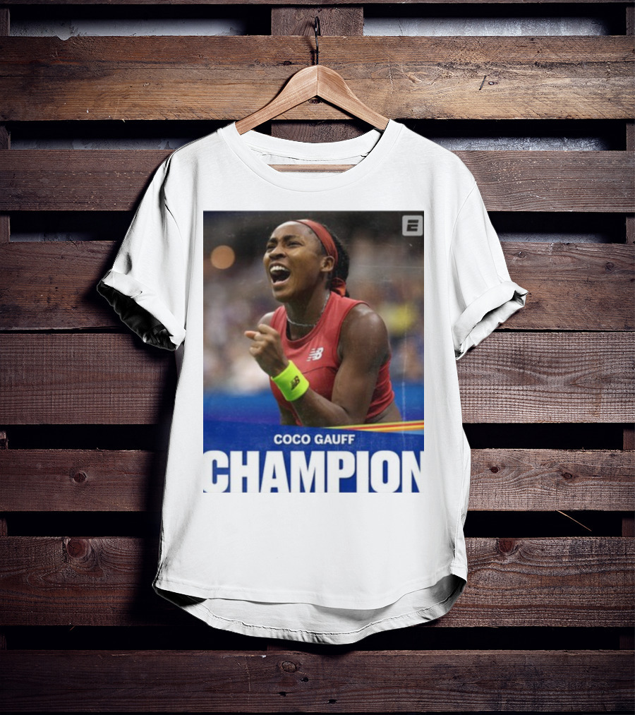 Coco Gauff Champion ESPN Tennis New Balance T-Shirt