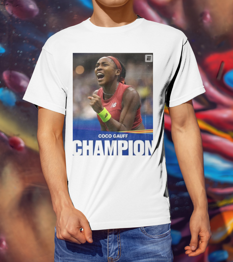Coco Gauff Champion ESPN Tennis New Balance T-Shirt
