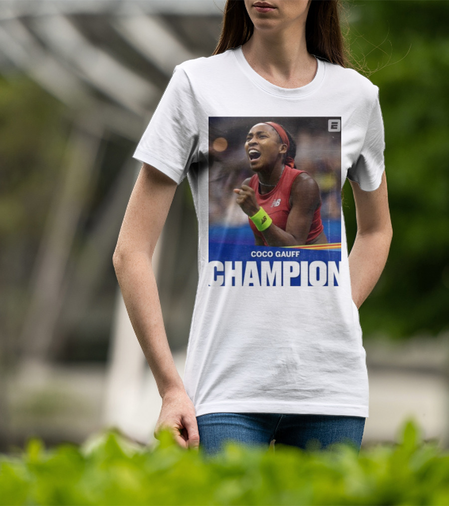 Coco Gauff Champion ESPN Tennis New Balance T-Shirt