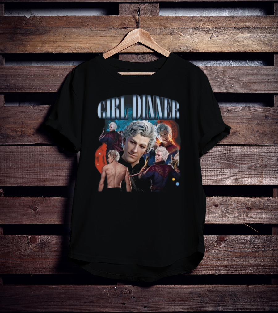 Girl Dinner Astarion Baldur's Gate 3 Character Collage T-Shirt