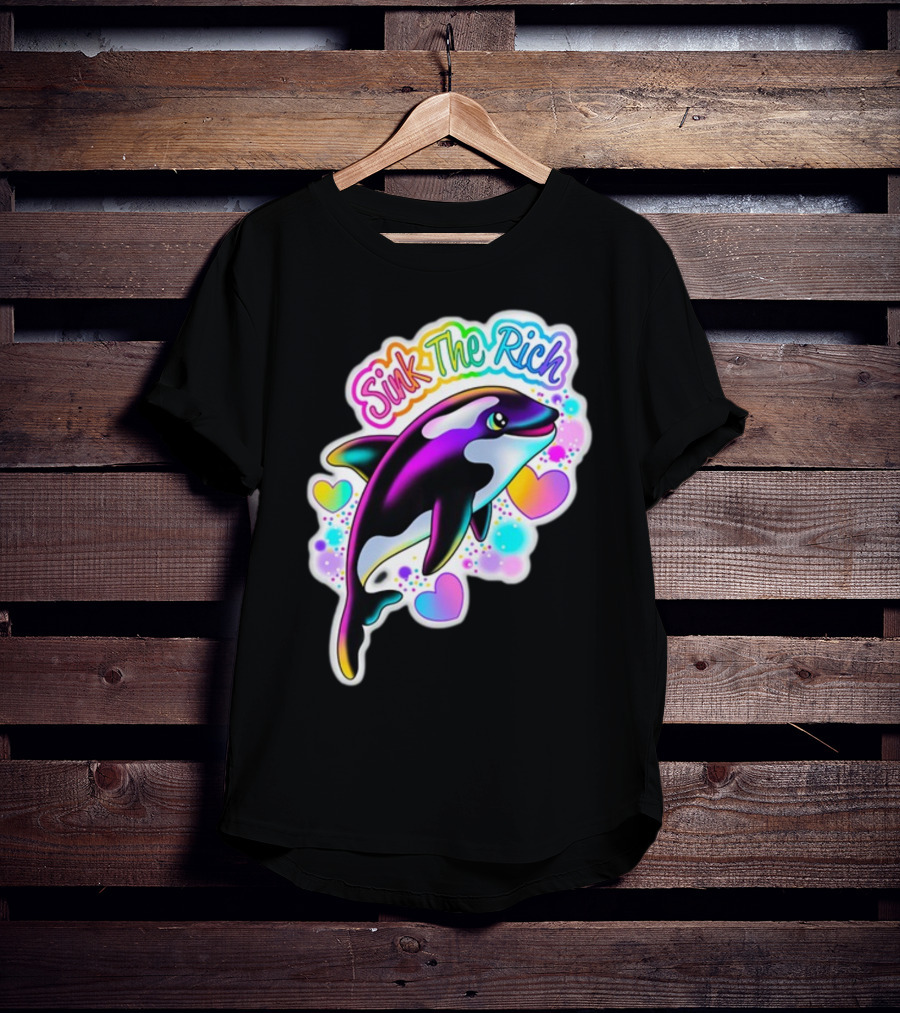 Sink The Rich Theartsyalien Bigcartel Colorful Orca Hearts T-Shirt