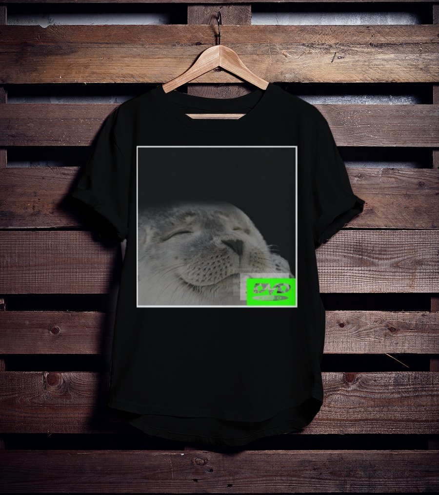 Bouncing DVD Hits Corner Idle Screen Meme Relaxed Seal T-Shirt