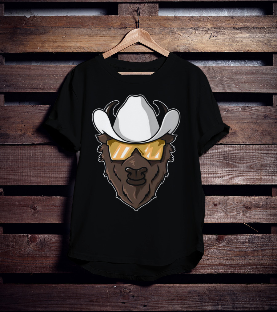 Colorado Buffalo Cowboy Hat And Sunglasses T-Shirt