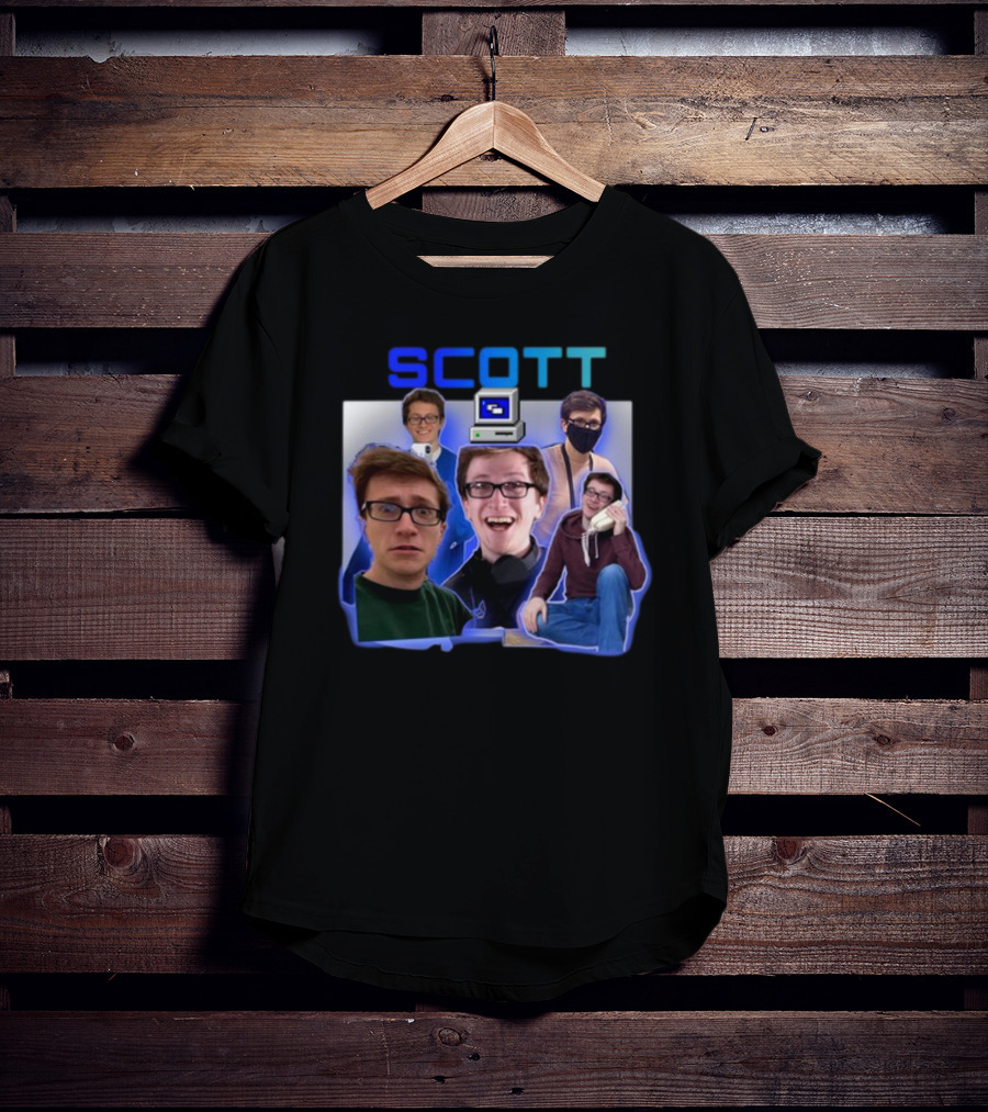Scott Vintage Retro Computer Enthusiast Multicolored Portrait Collection T-Shirt