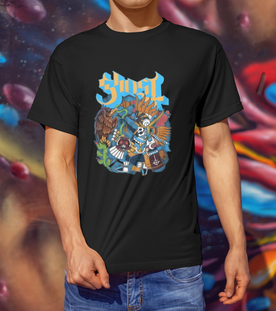 Ghost Warrior Aztec Eagle Mexico City T-Shirt