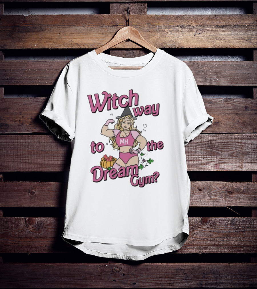 Witch Way To The Dream Gym Halloween Muscle MH Magic T-Shirt