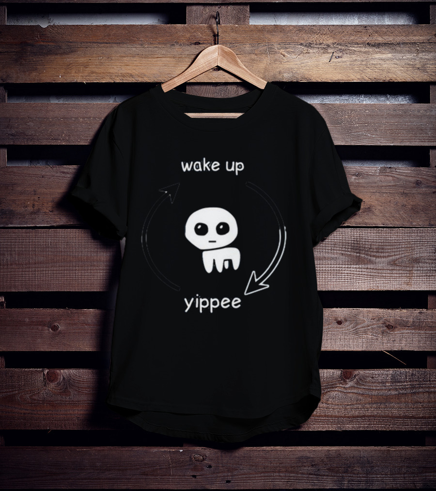 Wake Up Yippee Cringey Cycle Character T-Shirt
