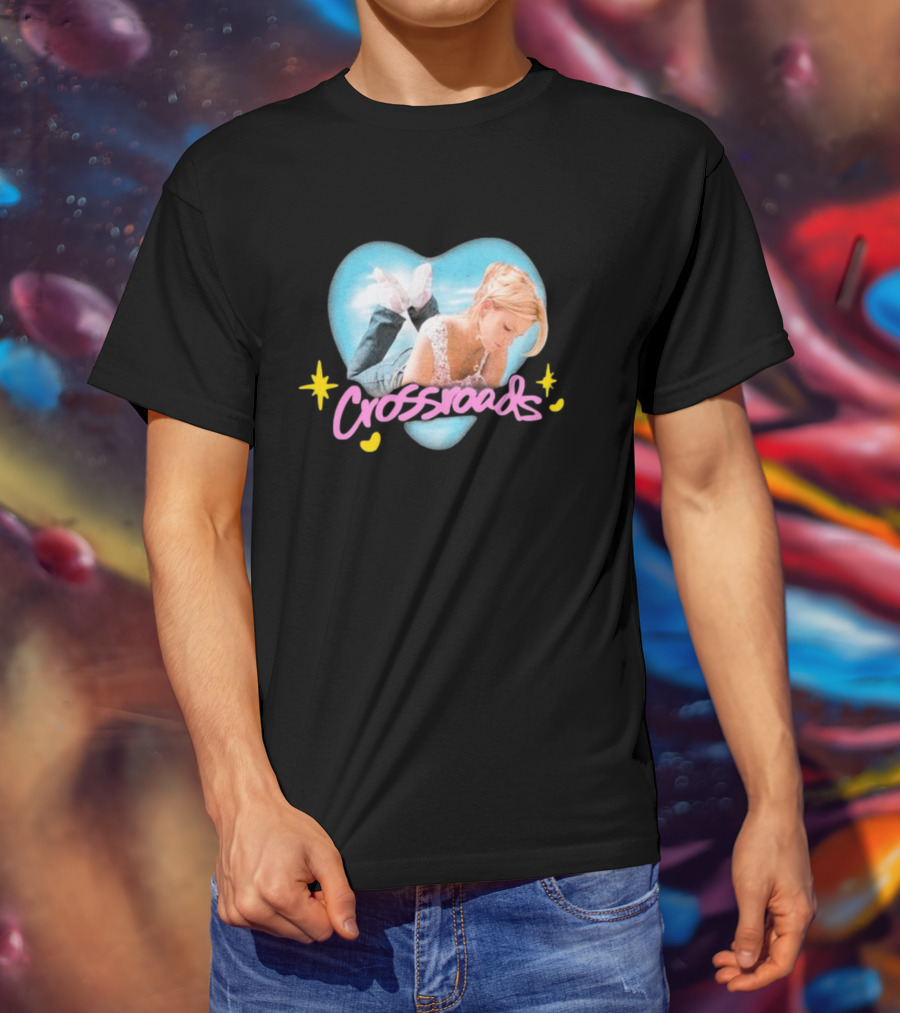Crossroads Airbrush Heart Design With Woman And Stars T-Shirt