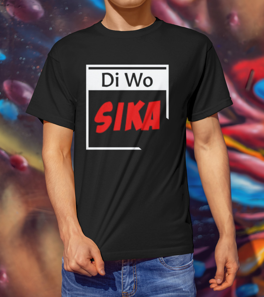 Di Wo Sika Bold Modern Text Block T-Shirt