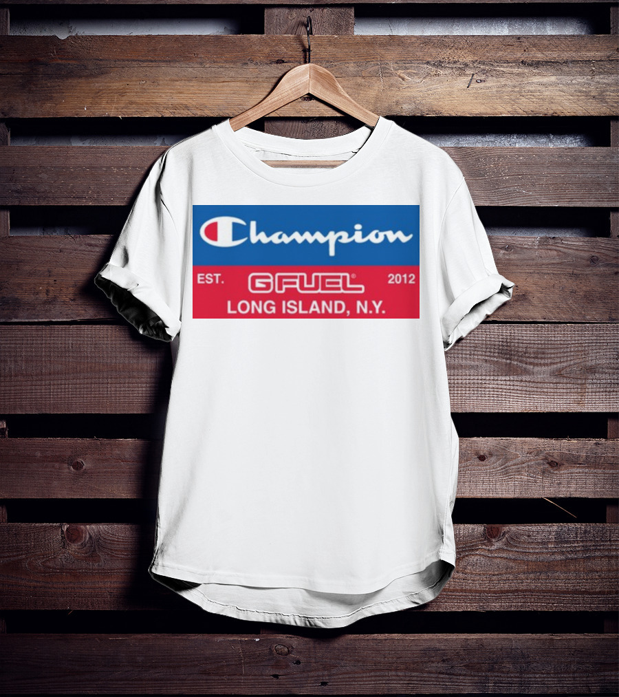 Champion Gfuel Est. 2012 Long Island N.Y T-Shirt