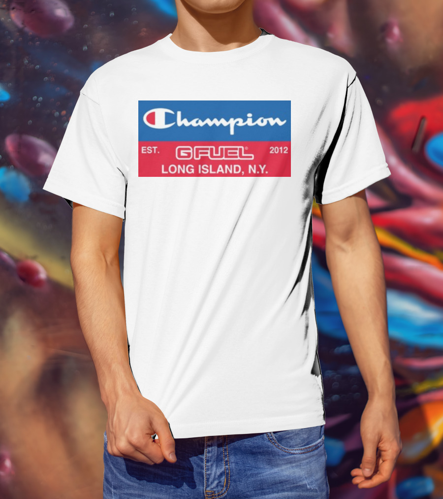 Champion Gfuel Est. 2012 Long Island N.Y T-Shirt