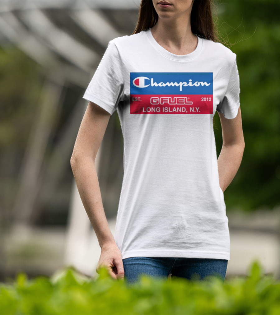 Champion Gfuel Est. 2012 Long Island N.Y T-Shirt