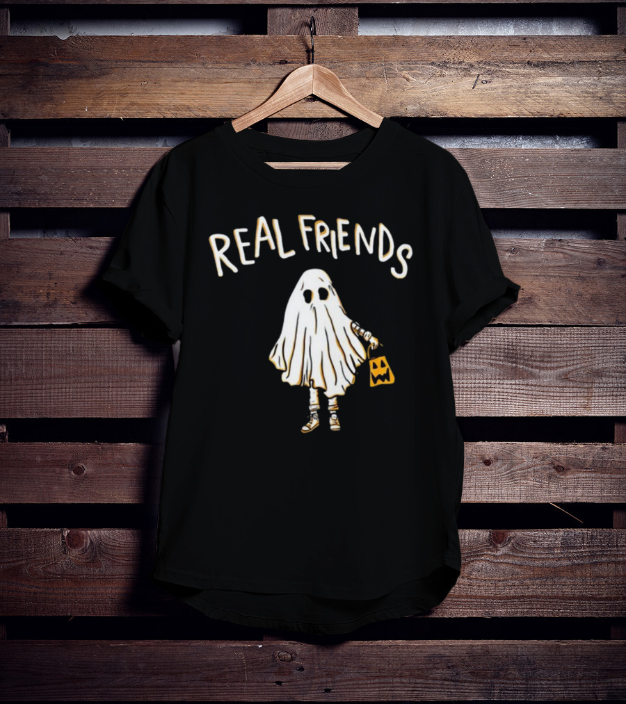 Real Friends Ghost Halloween Trick Or Treat T-Shirt