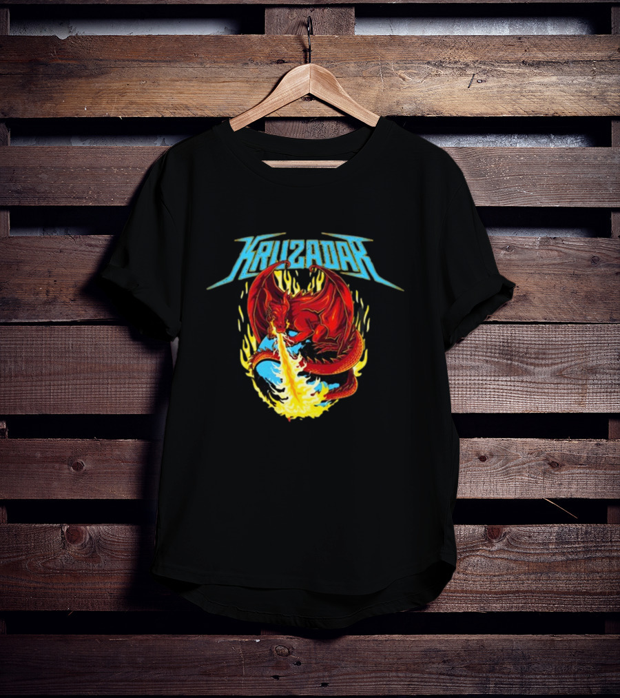 Kruzadar Dragon Flame Burst Bandshirt T-Shirt