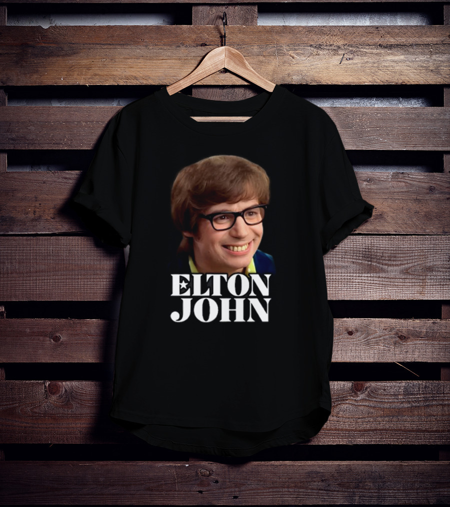Shitheadsteve Elton John Austin Powers Face Mashup T-Shirt