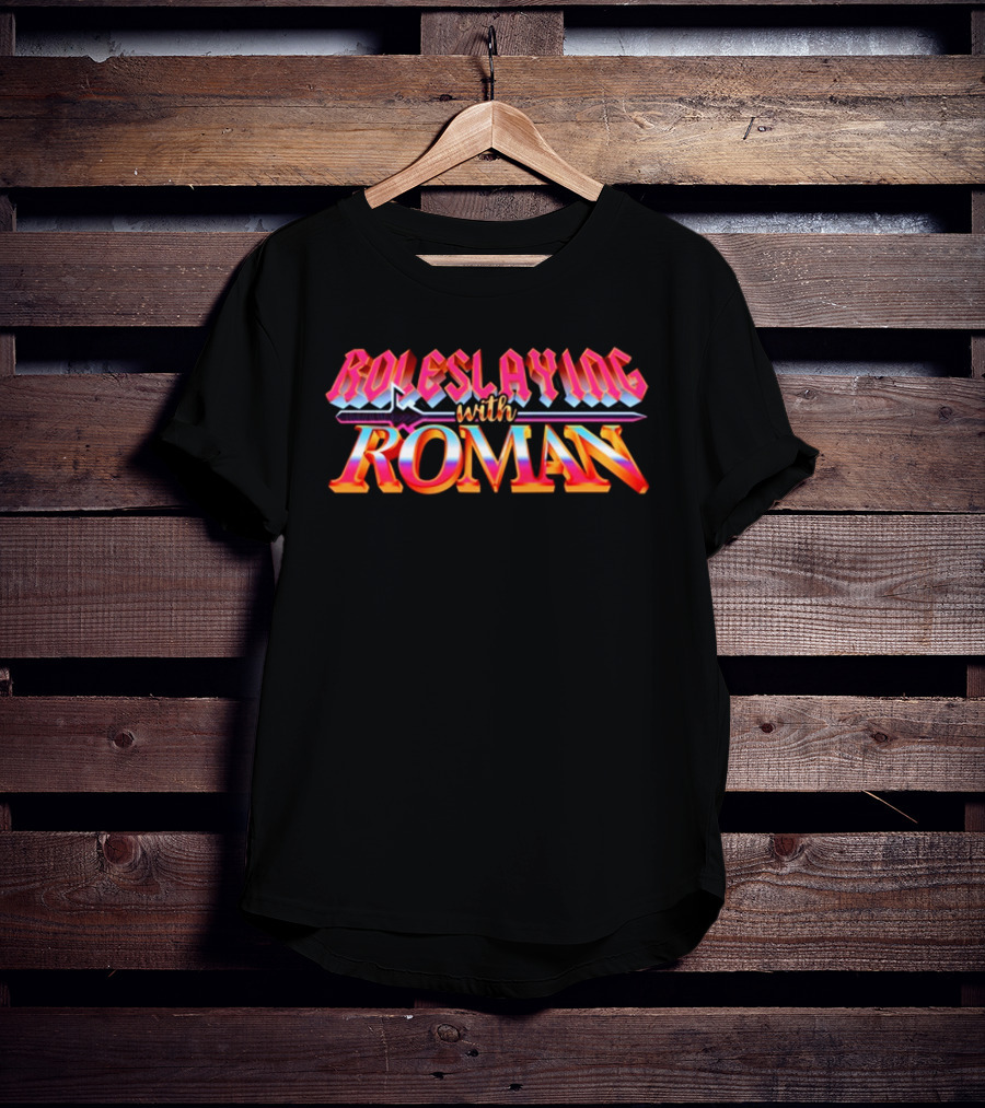 Thomas Sanders Roleslaying With Roman Bold Retro T-Shirt
