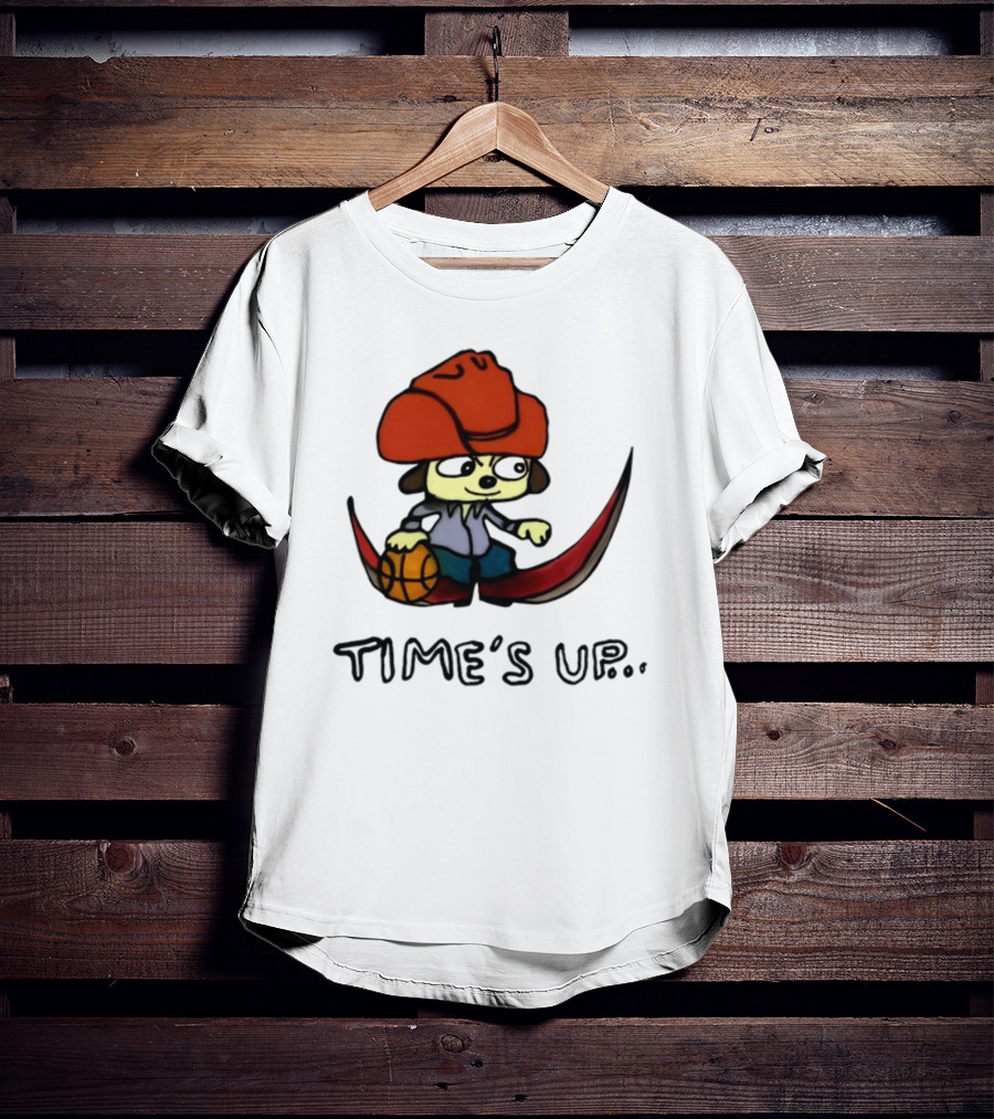 TIME'S UP Parappa The Rapper Basketball Swoosh T-Shirt
