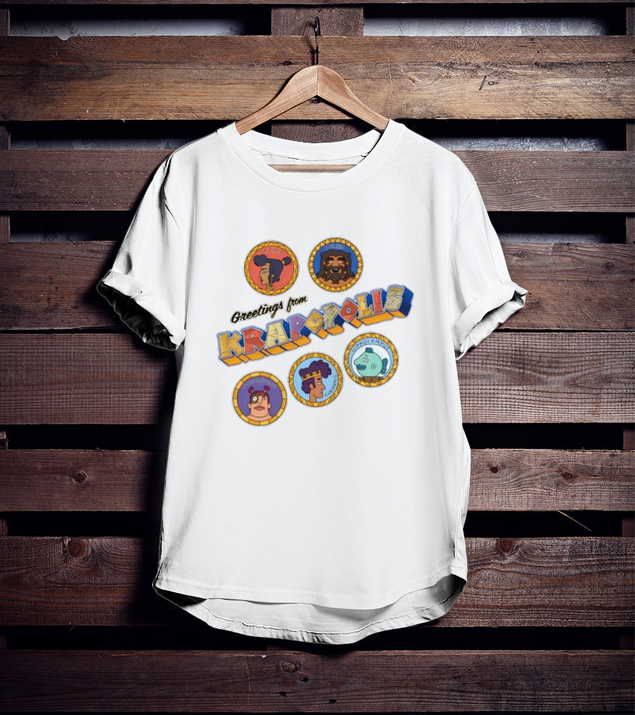 Greetings From Krapopolis Characters Stamps Krapopolis Fox Animated Series T-Shirt