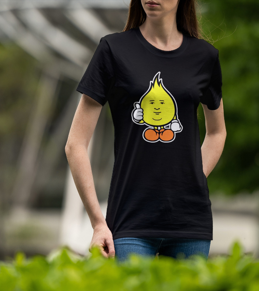 Flamebob Thumbs Up Cartoon Character T-Shirt