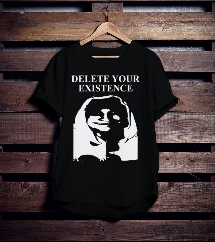 DELETE YOUR EXISTENCE Hoodie Skeleton T-Shirt
