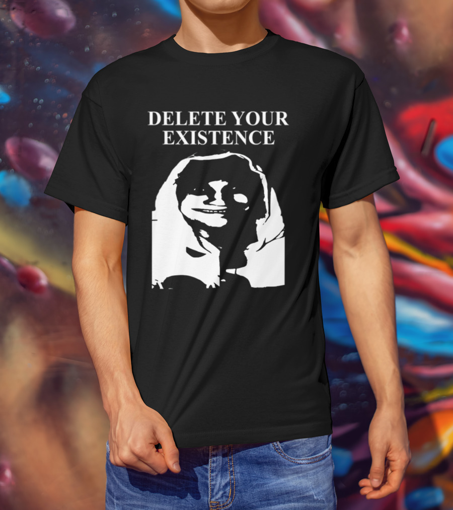 DELETE YOUR EXISTENCE Hoodie Skeleton T-Shirt