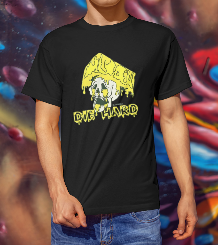 Die Hard Cheesehead Melting Skull T-Shirt