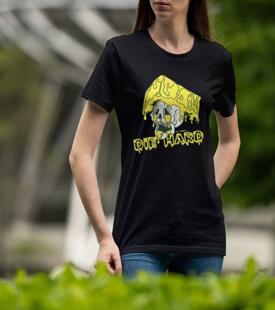 Die Hard Cheesehead Melting Skull T-Shirt