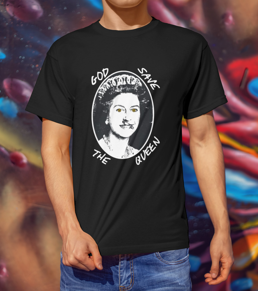 Ken Carson Wearing God Save The Queen Punk Swastika Eyes T-Shirt