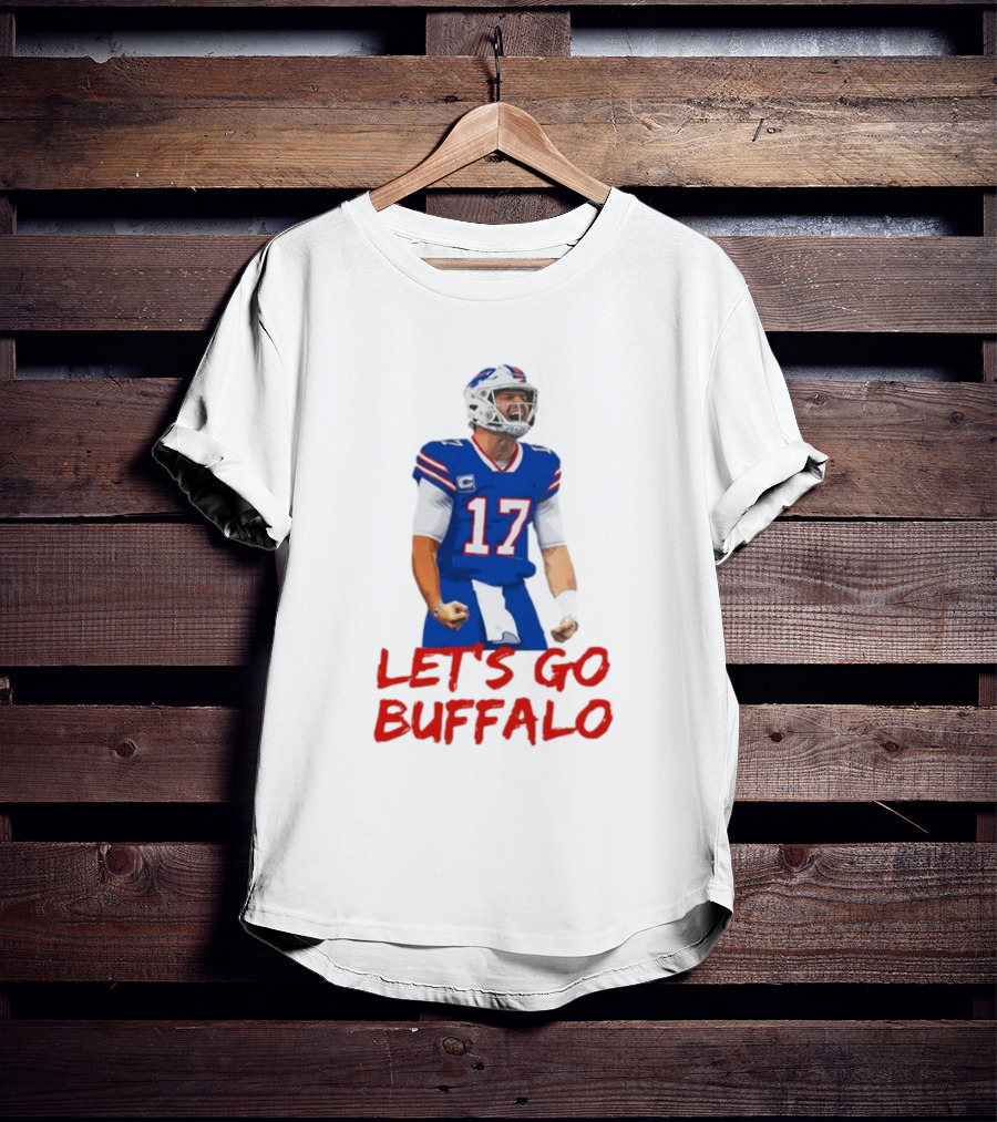 VictoryShirtsStore Josh Allen 17 Let's Go Buffalo Football Player T-Shirt