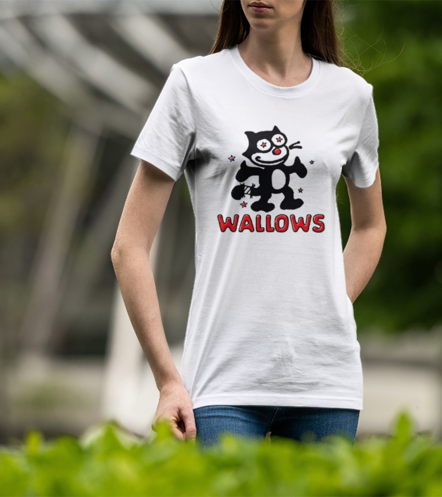 Wallows Toon Cat Starry-Eyed Cartoon Character T-Shirt