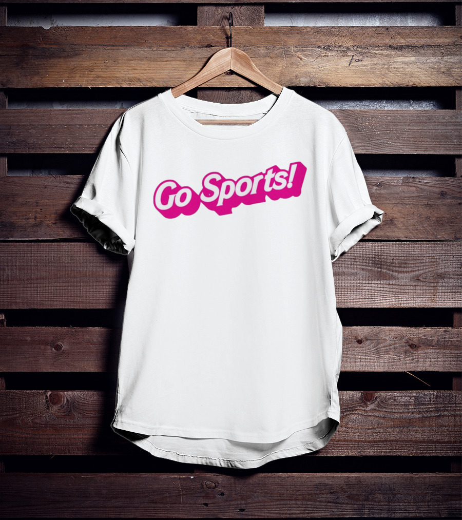 Go Sports Barbie Logo Style Text Playful Pink T-Shirt