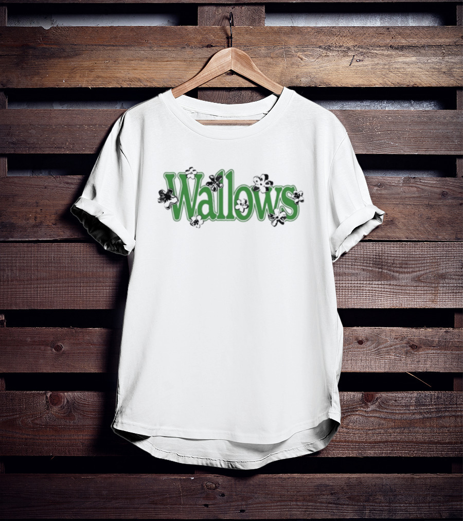 Wallows Green Floral Logo Wallowsmusic T-Shirt