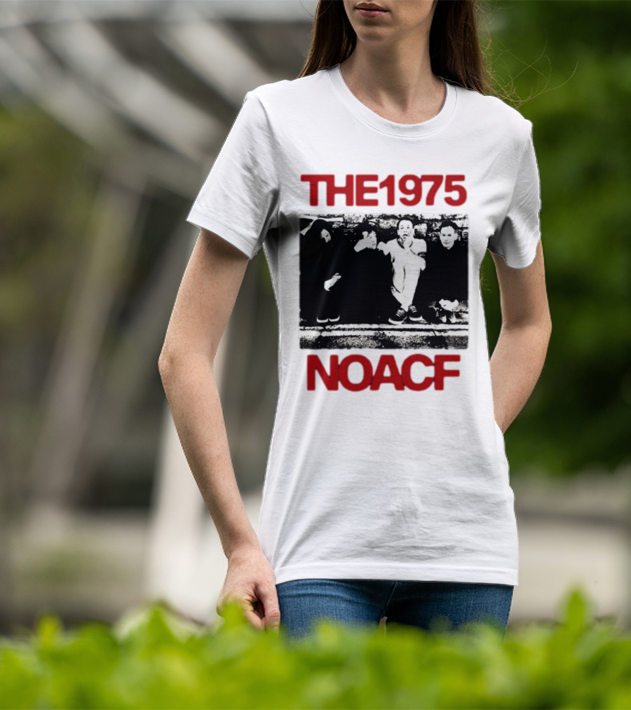 The 1975 NOACF Photo Black And White Group Image T-Shirt