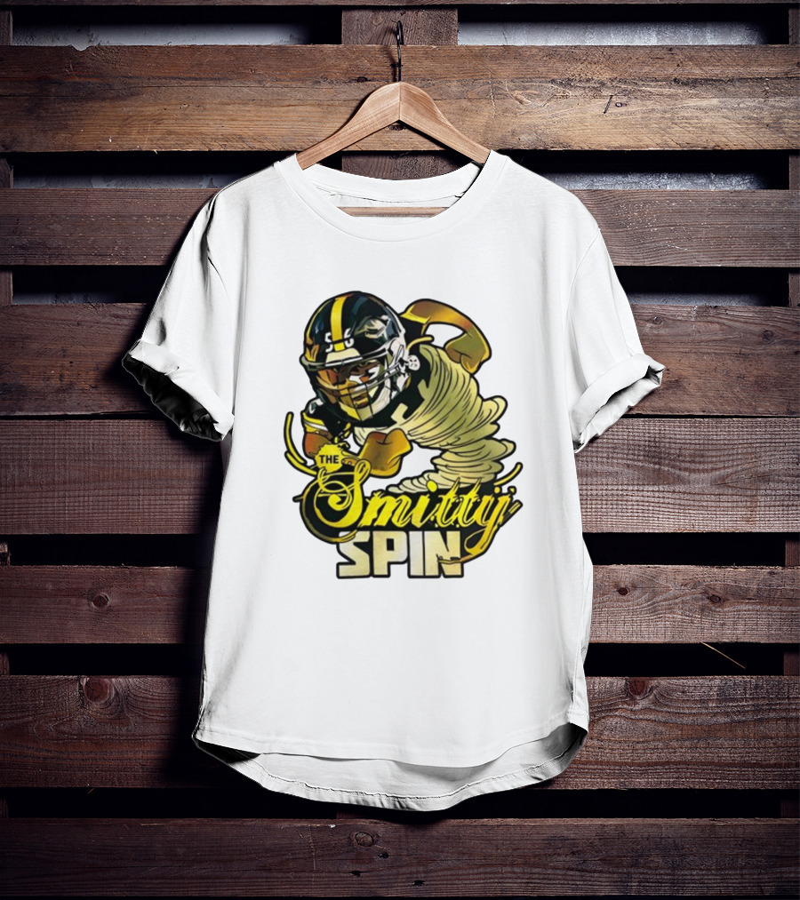 The Smitty Spin Football Player Iconic Action T-Shirt
