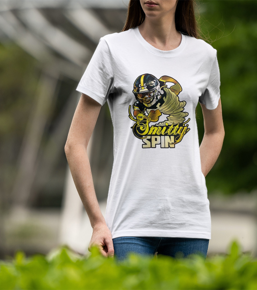 The Smitty Spin Football Player Iconic Action T-Shirt