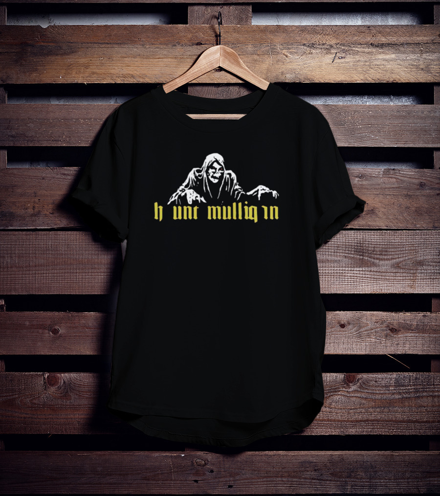 Hot Mulligan Haunt Mulligan Grim Reaper Typography T-Shirt