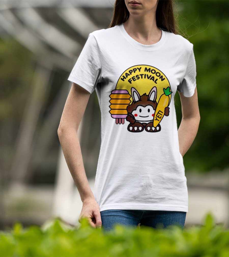Rockstar Games Happy Moon Festival Yeti Lantern Rabbit T-Shirt