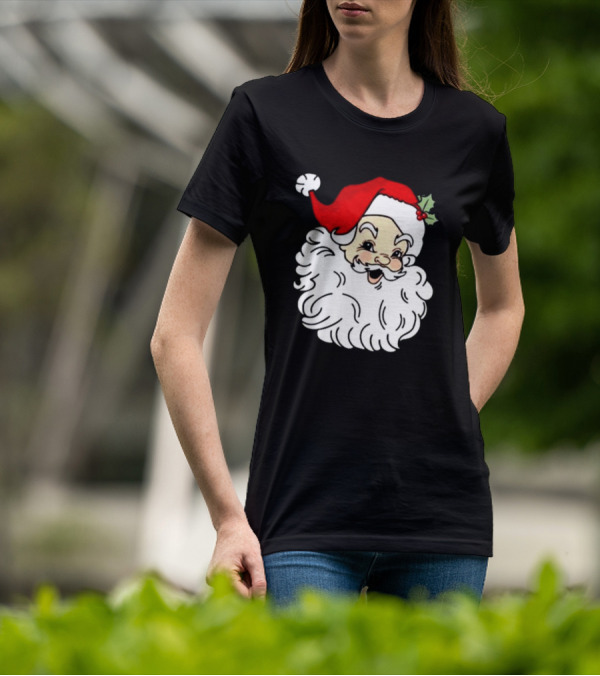 Retro Santa Christmas Holly Jolly Icon 3 4 T-Shirt