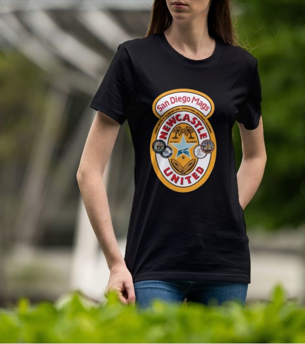 San Diego Mags Newcastle United Stay Classy So Cal Geordie Badge T-Shirt