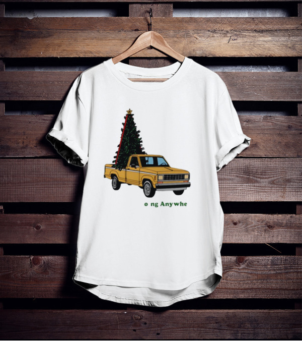 Yellow Truck With Christmas Tree Going Anywhere T-Shirt